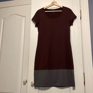 Athleta medium mid length slip dress brown gray